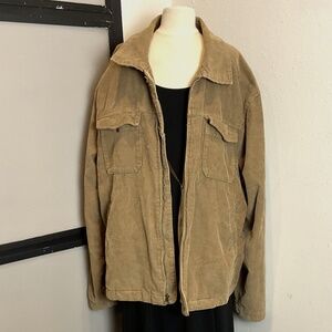 Vtg Bass Corduroy Zip Jacket Sz XL